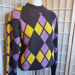Aurea Vintage 80s Argyle Sweater